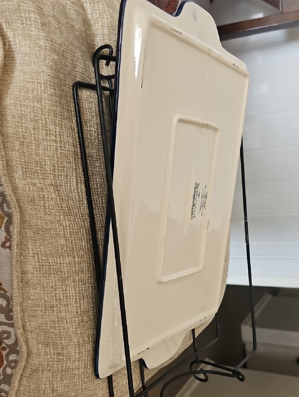 Temp-Tations Navy and Cream Ceramic Decorative Tray - Picture 5 of 6